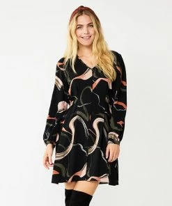 Women's Nine West Knot-Back Long Sleeve Dress Olive Landis -Nine West Shop unnamed file 433