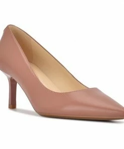 Nine West Kuna 9x9 Women's Leather Heels Dark Natural Leather