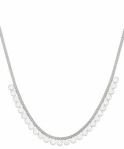 Nine West Circle Disc Pendants Frontal Necklace Silver Tone -Nine West Shop unnamed file 4342