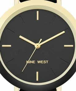 Nine West Women's Tan Faux Leather Strap Watch With Two Tone Case -Nine West Shop unnamed file 4350