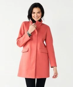 Women's Nine West Faux-Wool Car Coat Black -Nine West Shop unnamed file 44