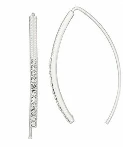 Nine West Pave Threader Earrings
