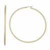 Nine West Gold Tone Large Textured Hoop Earrings