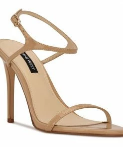 Nine West West Miami Women's Dress Sandals Light Natural Patent