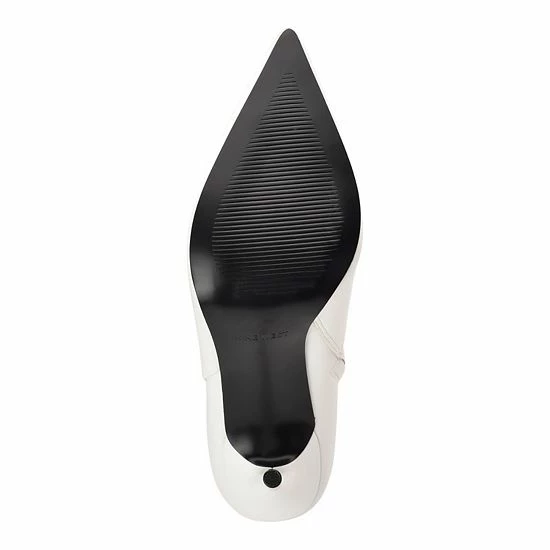 Nine West Bolana Women's Leather Ankle Boots White Leather 3 Nine West Bolana Women's Leather Ankle Boots White Leather - Image 3