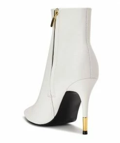 Nine West Bolana Women's Leather Ankle Boots White Leather 10 Nine West Bolana Women's Leather Ankle Boots White Leather -Nine West Shop unnamed file 4507