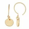Nine West Gold Tone Circle Threader Drop Earrings