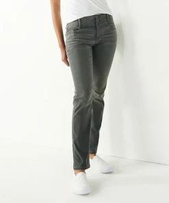 Women's Nine West Tummy-Control Slim Straight Jeans Black -Nine West Shop unnamed file 454