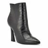 Nine West Torrie Women's Heeled Ankle Boots Black Croco