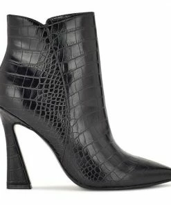 Nine West Torrie Women's Heeled Ankle Boots Black Croco 7 Nine West Torrie Women's Heeled Ankle Boots Black Croco -Nine West Shop unnamed file 4546