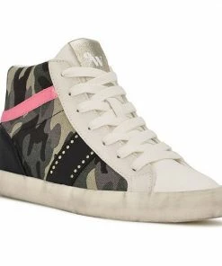 Nine West Stunnah Women's High-Top Sneakers Camo Multi
