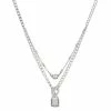 Nine West Padlock Multirow Necklace