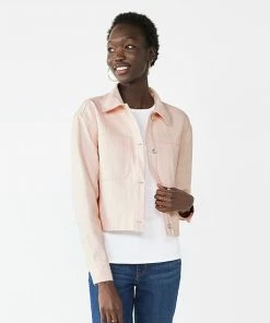 Petite Nine West Trucker Jean Jacket Crystal Pink -Nine West Shop unnamed file 4580