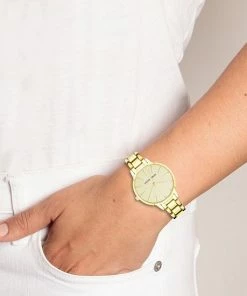 Nine West Women's Gold-Tone Bracelet Watch With Crystal Accents Gold Tone Champagne -Nine West Shop unnamed file 4592