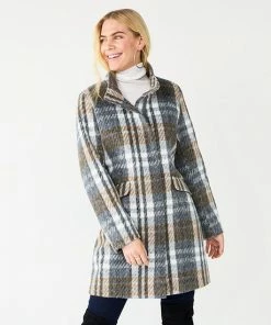 Women's Nine West Faux-Wool Car Coat Black -Nine West Shop unnamed file 46