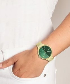 Nine West Women's Split Dial Mesh Watch Champagne -Nine West Shop unnamed file 4601