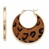 Nine West Cheetah Print Hoop Earrings