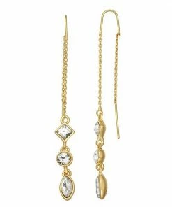 Nine West Gold Tone Threader Earrings