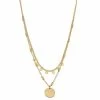 Nine West Double Strand Coin Multirow Necklace