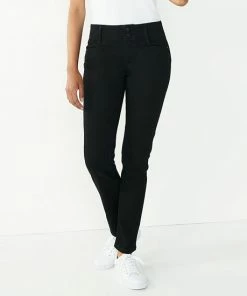 Petite Nine West Tummy Control Midrise Straight-Leg Jeans Black 9 Petite Nine West Tummy Control Midrise Straight-Leg Jeans Black -Nine West Shop unnamed file 4681