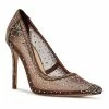 Nine West Fileen Women's Sheer Pointed Pumps Brown