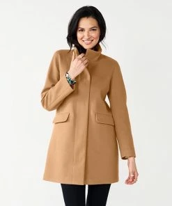 Women's Nine West Faux-Wool Car Coat Black -Nine West Shop unnamed file 47