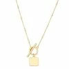 Nine West Gold Tone Toggle Pendant Necklace