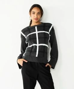 Women's Nine West Patterned Crewneck Sweater Pink Zebra Stripe -Nine West Shop unnamed file 479