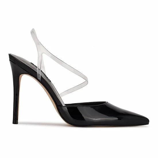 Nine West Fames 03 Women's Slingback Pumps Silver Clear 2 Nine West Fames 03 Women's Slingback Pumps Silver Clear - Image 2