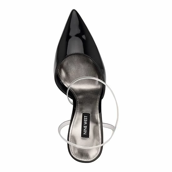 Nine West Fames 03 Women's Slingback Pumps Silver Clear 4 Nine West Fames 03 Women's Slingback Pumps Silver Clear - Image 4