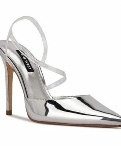 Nine West Fames 03 Women's Slingback Pumps Silver Clear 15 Nine West Fames 03 Women's Slingback Pumps Silver Clear -Nine West Shop unnamed file 4802