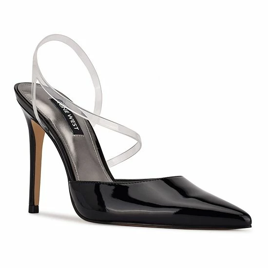 Nine West Fames 03 Women's Slingback Pumps Silver Clear 8 Nine West Fames 03 Women's Slingback Pumps Silver Clear - Image 8