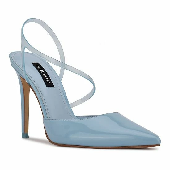 Nine West Fames 03 Women's Slingback Pumps Silver Clear 9 Nine West Fames 03 Women's Slingback Pumps Silver Clear - Image 9