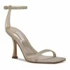 Nine West Yess Women's Dress Sandals Gold Glitter