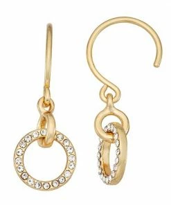 Nine West Circle Drop Threader Earrings