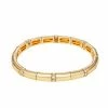 Nine West Gold Tone Pave Stretch Bracelet