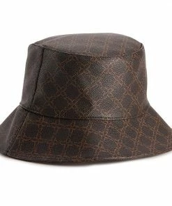 Women's Nine West Vegan Leather Lattice Pattern Bucket Hat Black -Nine West Shop unnamed file 4874