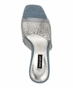 Nine West Ziptip Women's Dress Sandals Silver Shimmer -Nine West Shop unnamed file 4894