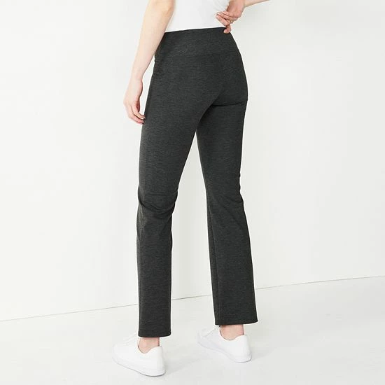 Women's Nine West Tummy-Control Ponte Bootcut Pants Charcoal Herringbone 2 Women's Nine West Tummy-Control Ponte Bootcut Pants Charcoal Herringbone - Image 2