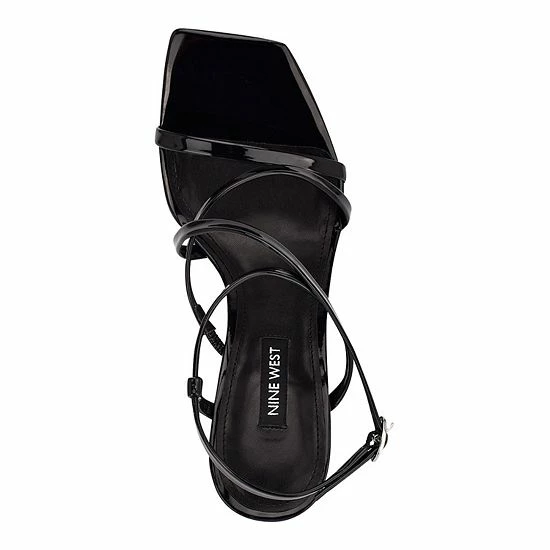 Nine West Tilas 03 Women's Heeled Dress Sandals Black Patent 4 Nine West Tilas 03 Women's Heeled Dress Sandals Black Patent - Image 4