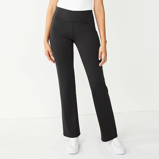 Women's Nine West Tummy-Control Ponte Bootcut Pants Charcoal Herringbone 4 Women's Nine West Tummy-Control Ponte Bootcut Pants Charcoal Herringbone - Image 4