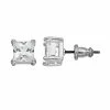 Nine West Cubic Zirconia Stud Earrings Silver Tone
