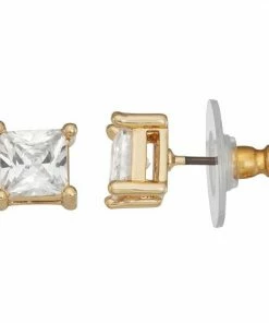 Nine West Cubic Zirconia Stud Earrings Silver Tone -Nine West Shop unnamed file 4973