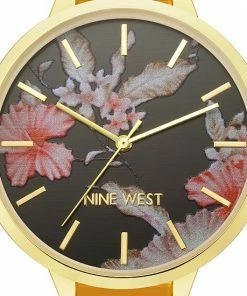 Nine West Women's Flower Dial Strap Watch Pink -Nine West Shop unnamed file 4981