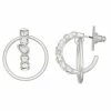 Nine West Front Back Hoop Post Earrings