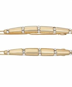 Nine West Gold Tone Hair Clips 2 Pack