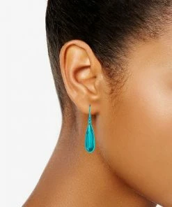 Nine West Teal Simulated Blue Tourmaline Drop Earrings -Nine West Shop unnamed file 5039