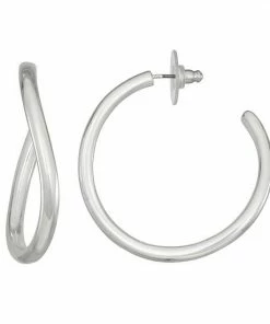 Nine West Twisted Hoop Post Earrings