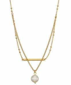 Nine West Pearl Multirow Necklace