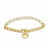 Nine West Gold Tone Heart Stretch Bracelet